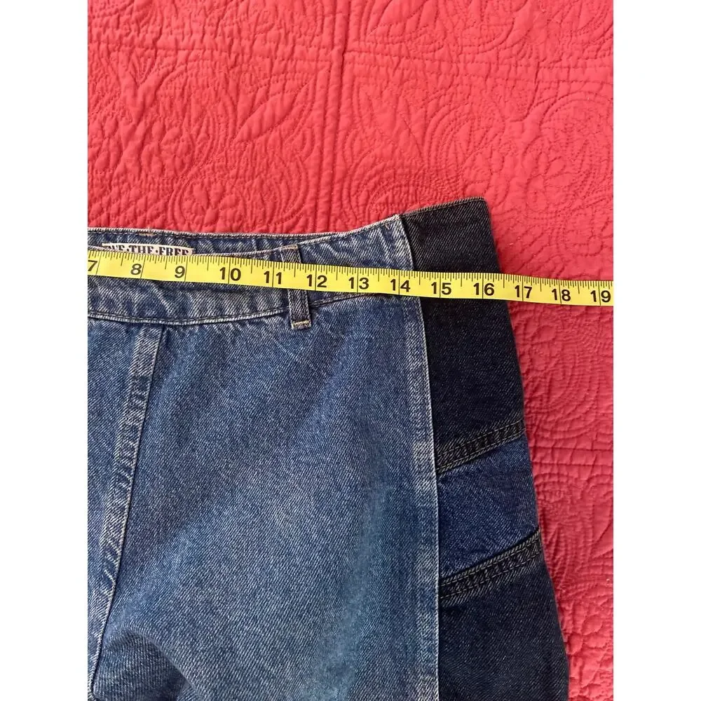 We The Free Moonlit Moto Slim Bootcut Colorblock jeans with button cuff - Picture 10 of 16
